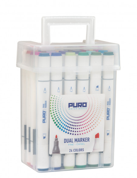 PURO Dual Marker pennarello doppia punta fine scalpello